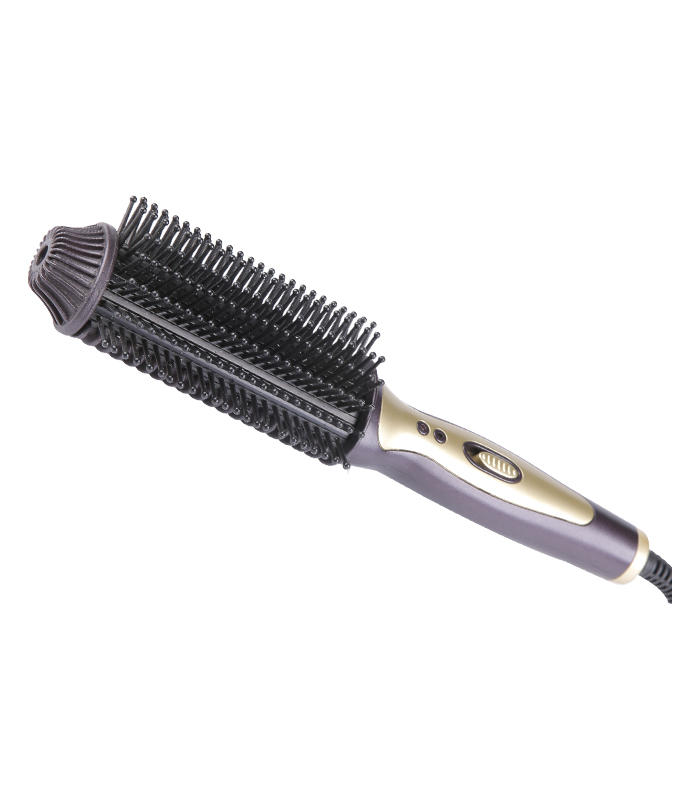 Cepillo para alisar el cabello con revestimiento cerámico y peine caliente eléctrico ZR-070B
